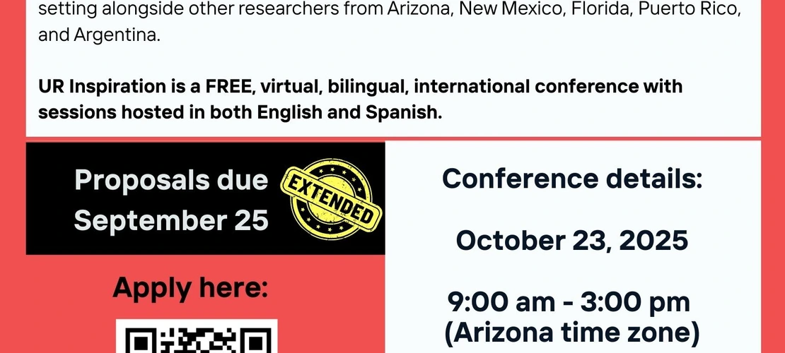 Extended deadline for UR Inspiration / Inspiration, a free, online, bilingual undergraduate research conference. Abstracts now due September 25. Follow link for full details.  